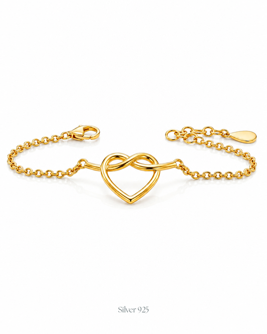 Interlinked Heart Motif Bracelet