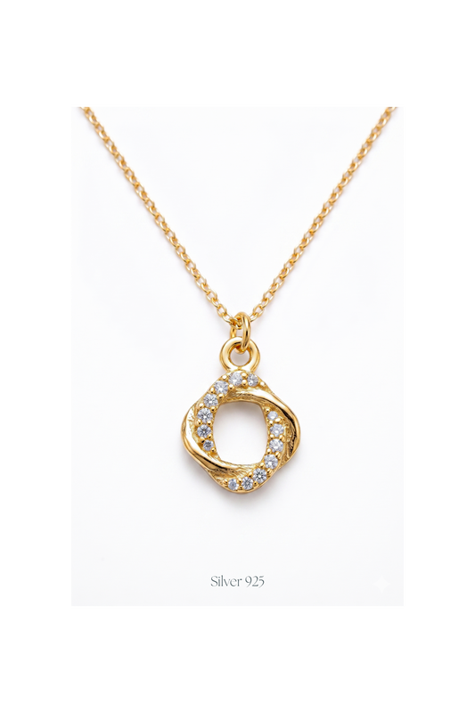 Double Ring Pendant with Chain