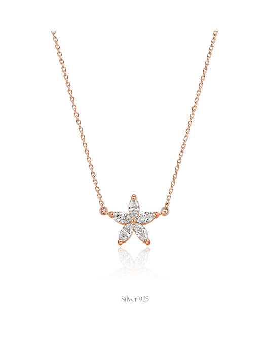 Floral Pendant with Chain
