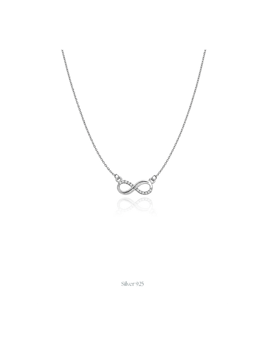 Infinity Symbol Silver Necklace