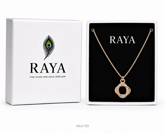 Double Ring Pendant with Chain