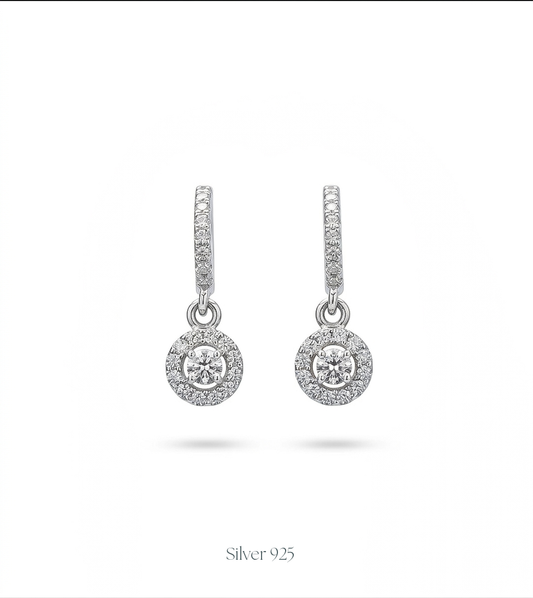 Hoop-style drop earrings