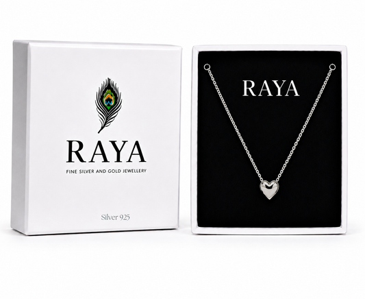 Double Heart Silver Pendent With Chain