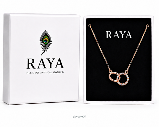 Double Circle Pendant With Chain