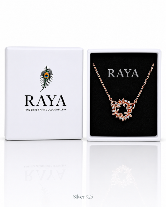 Butterfly Circle Pendant Necklace