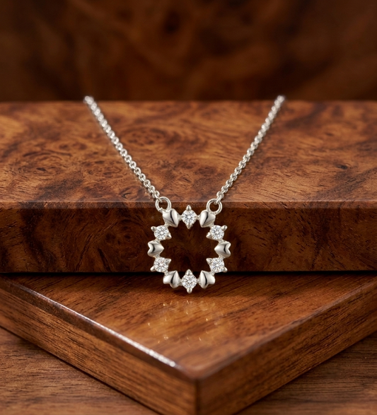 Circular Silver pendant