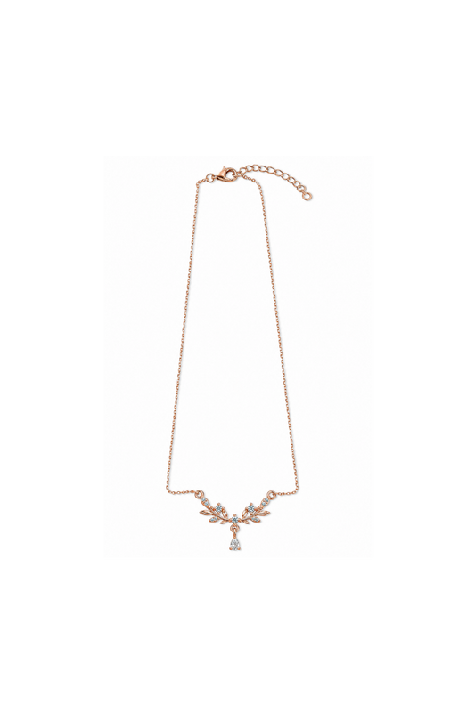 Elegant Leaf Branch Pendant Necklace