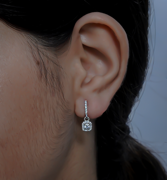 Hoop drop earrings