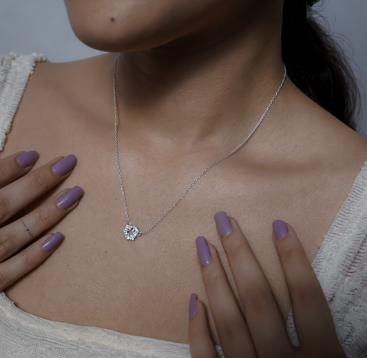 Butterfly Circle Pendant Necklace