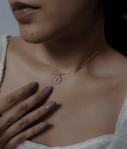 Double Ring Pendant with Chain