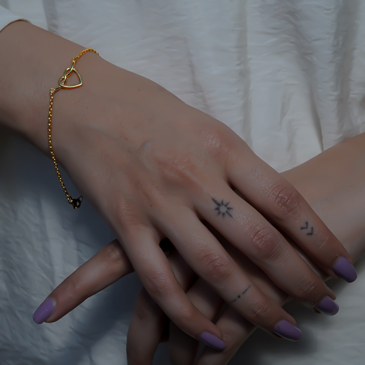 Interlinked Heart Motif Bracelet