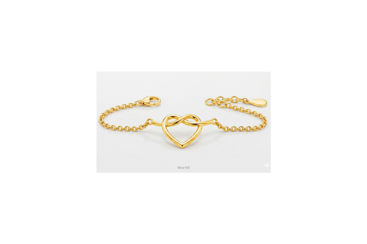 Interlinked Heart Motif Bracelet
