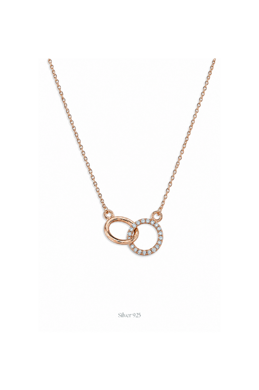 Double Circle Pendant With Chain