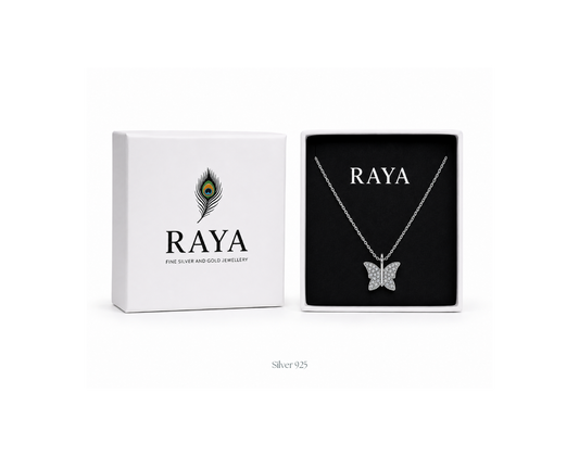 Butterfly Silver Pendant with Chain