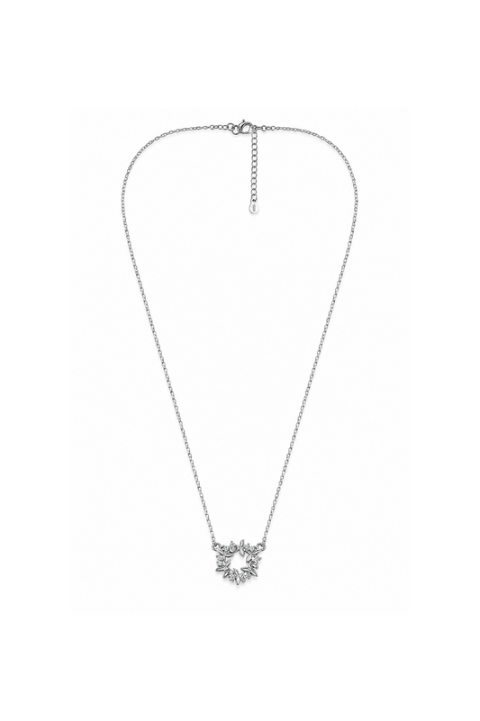 Butterfly Circle Pendant Necklace