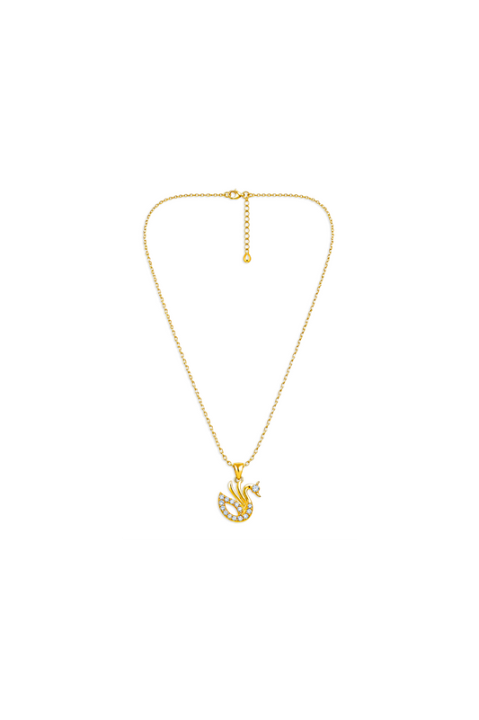 Swan Pendant with Chain