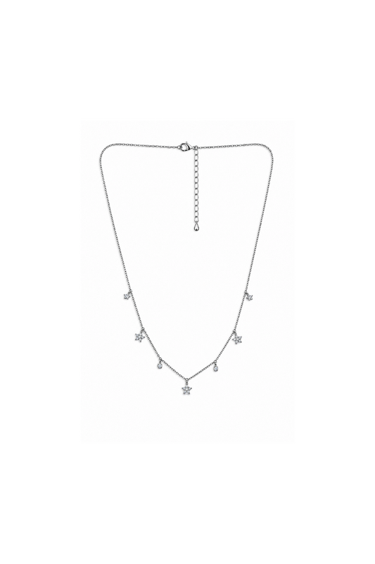 Floral Silver Necklace