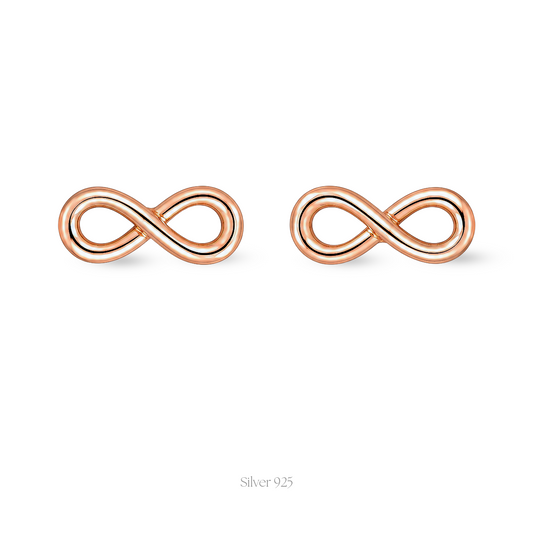 Minimal infinity-shaped stud earrings