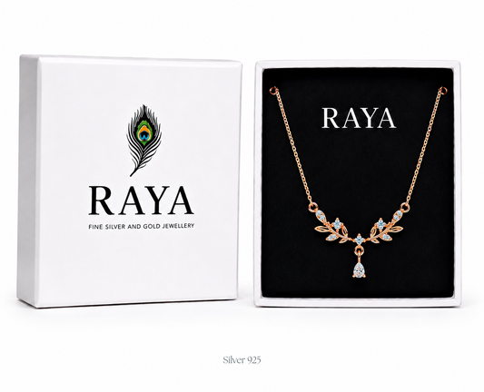 Elegant Leaf Branch Pendant Necklace