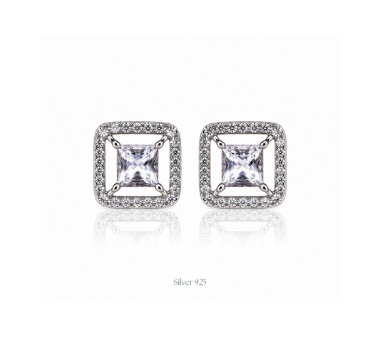 Dainty square-shaped stud