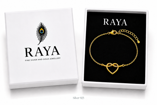Interlinked Heart Motif Bracelet