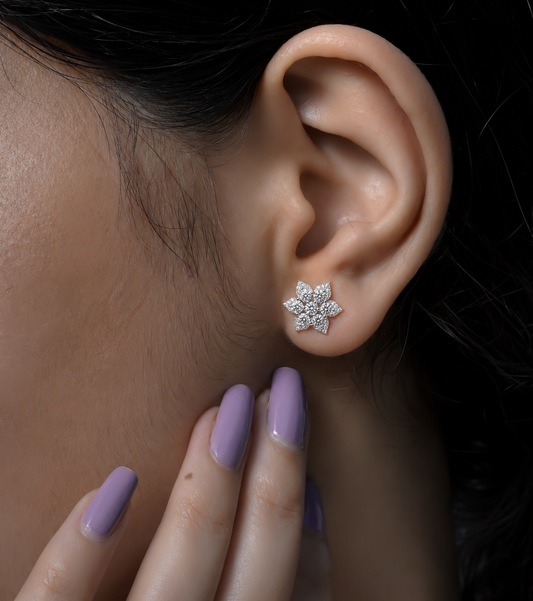 Cluster Stud Snowflake Pattern