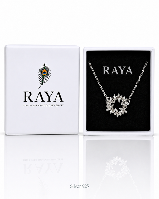 Butterfly Circle Pendant Necklace