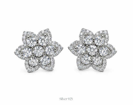 Cluster Stud Snowflake Pattern