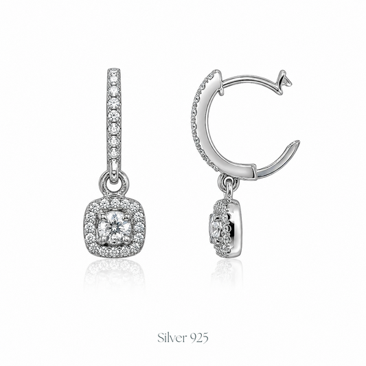Hoop drop earrings