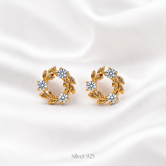 Minimal circular wreath stud