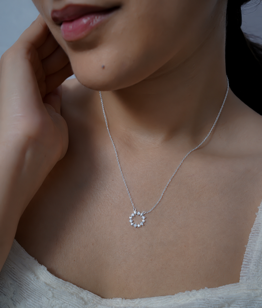 Circular Silver pendant