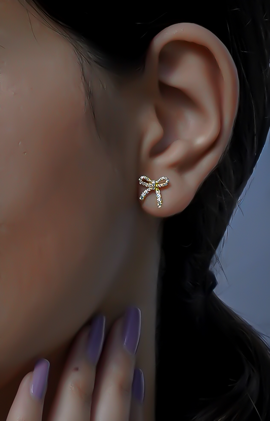 Elegant bow-shaped stud
