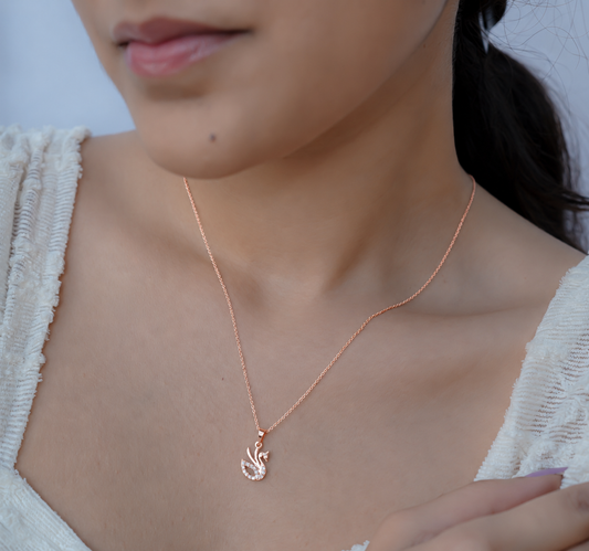 Swan Shaped Pendant with Chain
