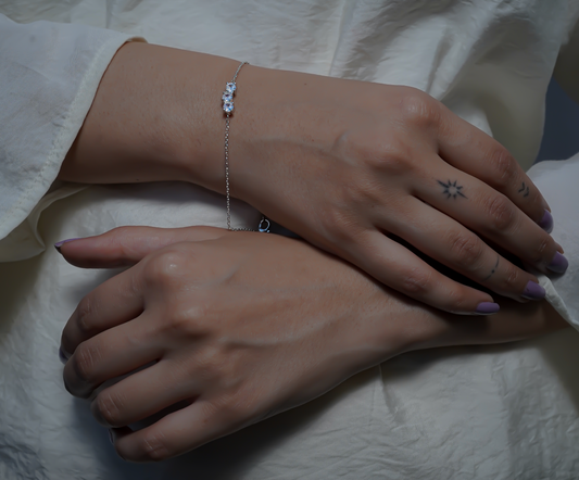 Elegance Three Stone Bracelet