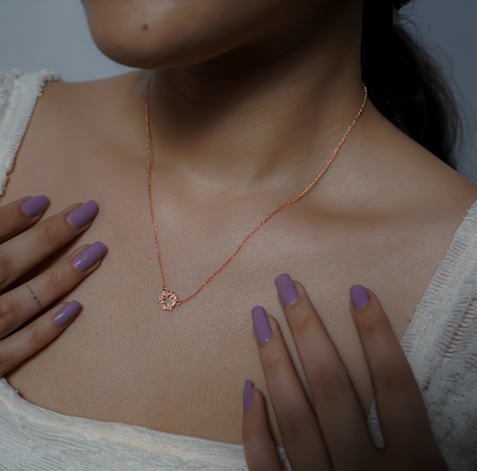 Butterfly Circle Pendant Necklace