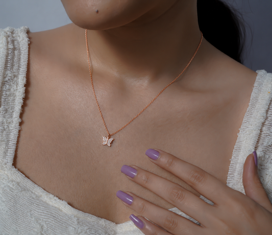 Butterfly Pendant with Chain